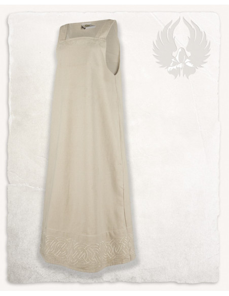 Viking schort jurk model Alva, creme
