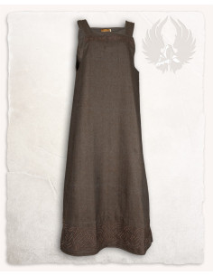 Vestido delantal vikingo modelo Alva Fishbone, marrón