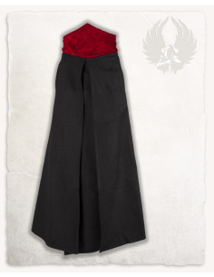 Sobrefalda medieval modelo Brielle - lona negro/burdeos 2