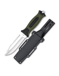 Cuchillo militar mango ABS-Goma con funda rígida