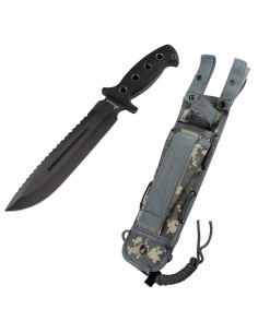 Drittes taktisches Messer, gezackte Gegenschneide (35 cm.)