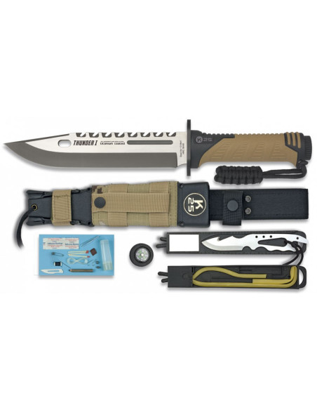 Cuchillo táctico Thunder I Camo Sand