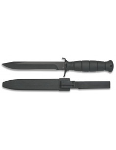 Cuchillo negro mango y funda ABS