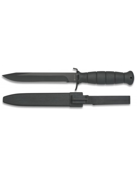 Cuchillo negro mango y funda ABS