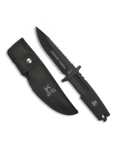 RUI taktisk kniv, gummihåndtag (25,8 cm.)