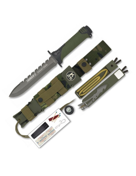 Cuchillo RUI Thunder II. Camo-verde