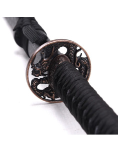 Sier katana draak tsuba met schede 2
