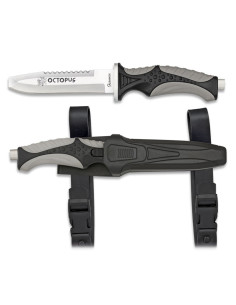 Cuchillo de submarinismo Octopus, negro