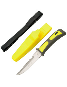 Cuchillo de buceo Neptuno, amarillo-negro