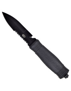 Cuchillo negro de aventura un solo filo SCK (23,5 cm.)