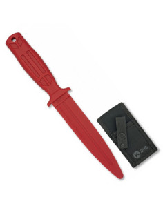 Rubber mes voor training, rood