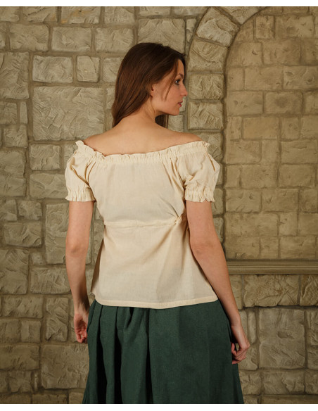Kalina middeleeuwse blouse, creme...