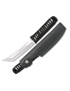 Cuchillo TOKISU con funda de piel, hoja 15 cm.