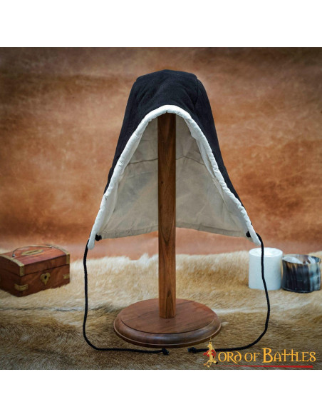 Middelaldercrepe med snørebånd - sort