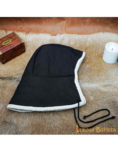 Crespina medieval con cordones - negra