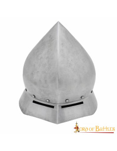 Mittelalterlicher Helm, Teekannentyp, altes Finish, 15....