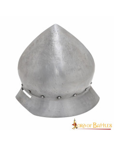 Mittelalterlicher Helm, Teekannentyp, altes Finish, 15.... 2