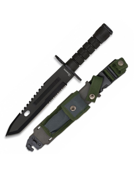 Bajonett Schwarzes Messer mit ABS-Scheide