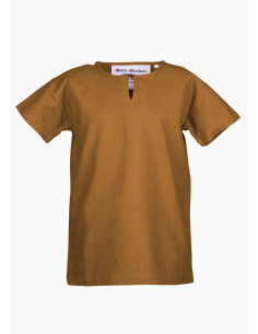 Middeleeuwse tuniek Linus voor kinderen, beige bruin