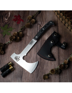 Hacha Tactica Vikinga Tomahawk Acero Inoxidable Campismo Calavera