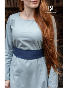 Sieglinde verstelbare middeleeuwse riem, pastelblauw