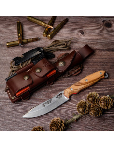 Cuchillo Cudeman Ness Wolf olivo, COMPLETO