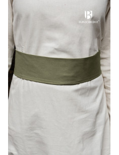 Cinturón medieval ajustable Sieglinde, verde algas marinas