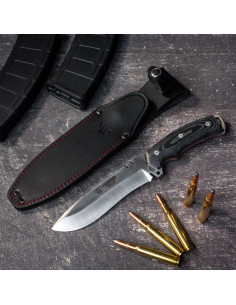Cadet Green Beret jagtkniv, sort micarta