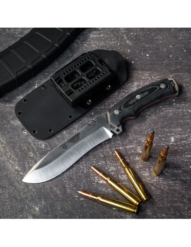 Cuchillo de caza Boina Verde Cadete, micarta negra y kydex