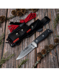 MT-1 Messer mit schwarzem Micarta-Griff, KOMPLETT
