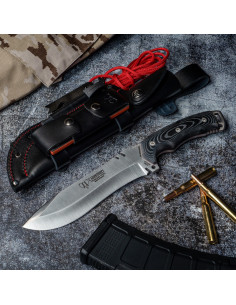 Cuchillo Boina Verde, micarta negra. (299-BC). COMPLETO
