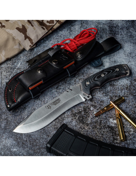 Cuchillo Boina Verde, micarta negra....