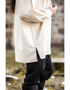 Camisa medieval modelo Ulrich, color blanco natural 2