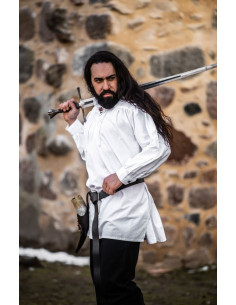 Camisa medieval modelo Ulrich, color blanco