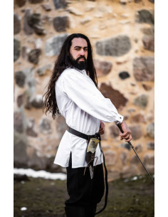 Camisa medieval modelo Ulrich, color blanco 2