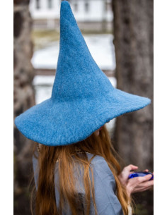 Sombrero de bruja modelo Agata, azul claro
