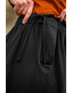 Falda medieval modelo Konstanze, algodón negro 2