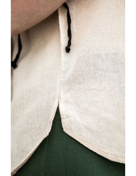 Middelalderbluse Amelia model, naturhvid