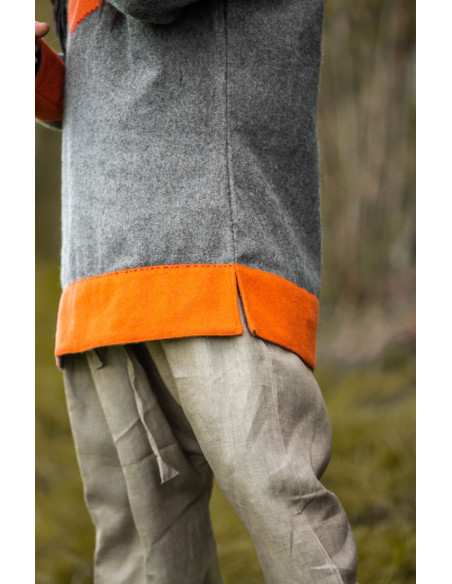 Roland model wollen Viking tuniek, grijs