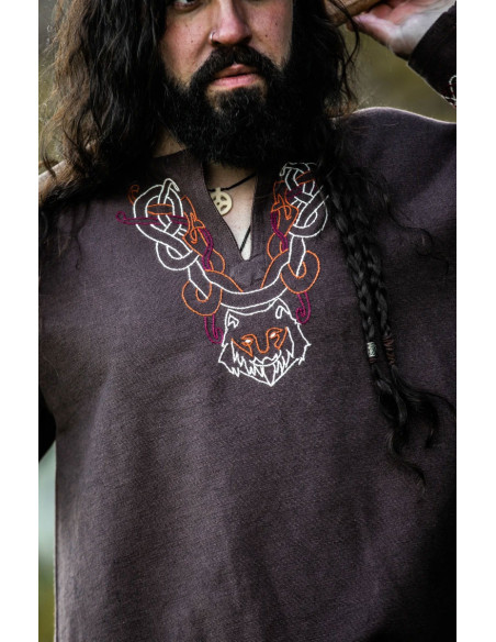 Viking tuniek met Freki borduursel,...