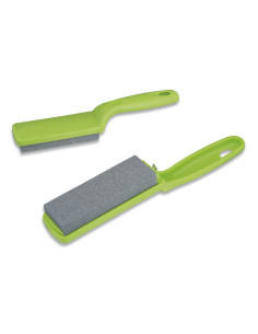 Slibesten med grønt ABS-håndtag (22,2 cm.)