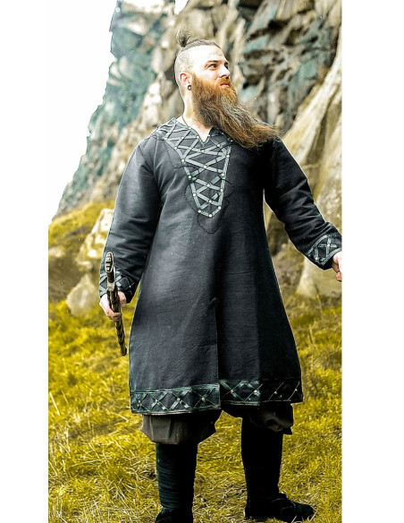 Erik Versierd Viking Tuniek Zwart