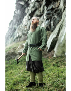Viking tunika model Balduin, bomuldsgrøn 2
