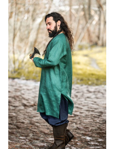 Halvar Linen Viking Tunika Grøn 2