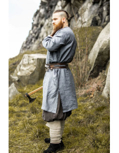 Halvar Linned Viking Tunika Grå