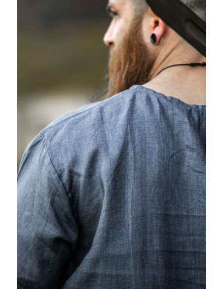 Halvar Linned Viking Tunika Grå
