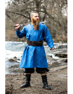 Halvar Linnen Viking Tuniek Blauw