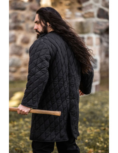 Schwarz gepolsterter mittelalterlicher Gambeson, Nils 2