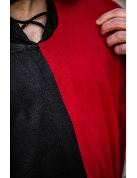 Middelalder tunika skakbræt, sort-rød