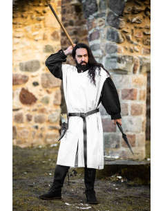 Túnica medieval en algodón Frojoerick, blanca